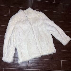 Bryant Park Off white Fur coat sz Medium